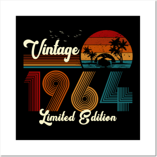 Vintage 1964 Shirt Limited Edition 56th Birthday Gift Posters and Art